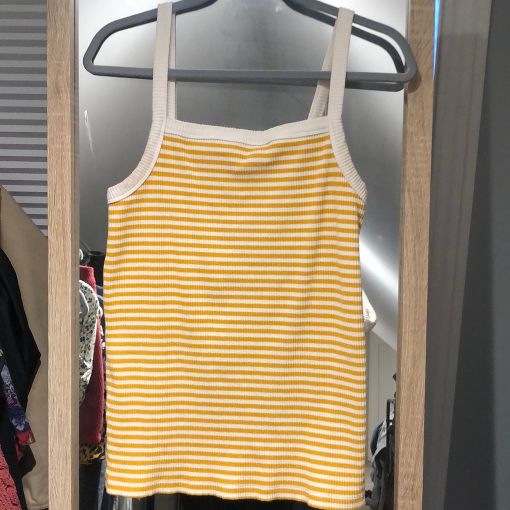 yellow & white stripped tank!